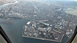 JAL501便 離陸前後と着陸前後 左側 機窓（東京羽田⇒札幌新千歳） ※雲多し