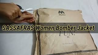 Best Winter Women Crop Bomber jacket Unboxing | SASSAFRAS jacket quick review | Myntra