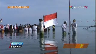 Upacara Bendera Digelar di Tengah Laut