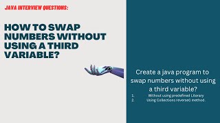 Java | Coding interview | How to swap numbers without using a third variable?