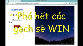 Demo Breakout Game using HTML/CSS/JavaScript