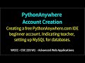 PythonAnywhere Account Creation