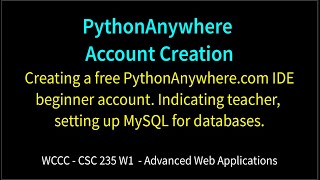 PythonAnywhere Account Creation