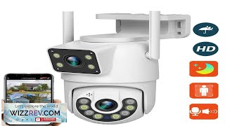 Guudgo 4MP Wifi PTZ EU Camera Dual-Lens Video Surveillance IP Camera Night Review