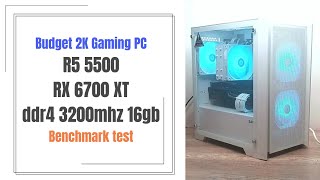 $600 1440p Gaming PC Build RX 6700 XT Ryzen 5 5500 16gb DDR4 3200 Game \u0026 Benchmark Test