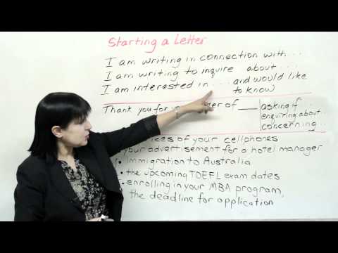 Writing in English - How to Start Any Letter Writing in English - How to Start Any Letter