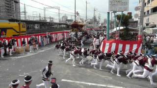 平成23年だんじり動画　春木地区パレード（春木大小路町）