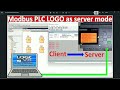 plc logo modbus communication and simulation as server mode