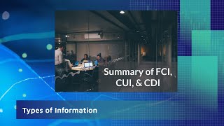 CMMC Free Training (2024) - Summary of FCI, CUI, and CDI