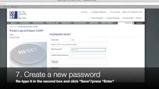 How to Change your CUNY Portal Password