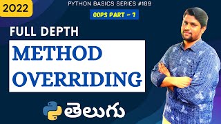 #109 Method Overriding In Python | oops concepts | Python tutorials