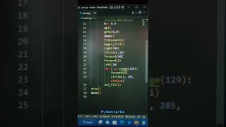 Draw beautiful flowers 🌺 using python turtle graphics. #pythonturtle #coding #youtubeshorts