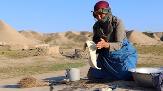 Baking local bread by nomadic woman | village and nomadic lifestyle of Iran (2023)