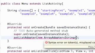 Android App Development Tutorial 19 : Setting up an ArrayAdapter