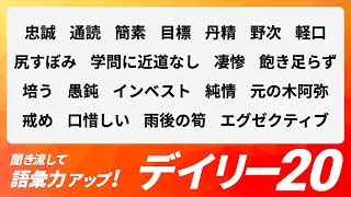 【デイリー語彙力 vol.191】聞き流して語彙力アップ！【日本語・カタカナ語】