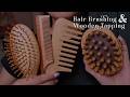 ASMR Wooden Hair Brushing & Tapping 🍂 No Talking, Layered Sounds