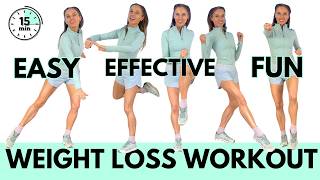 🔥 15 Minute Weight Loss Exercises at Home🏡- No Jumping, Knee Friendly | Lucy Wyndham-Read