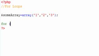PHP Tutorial 7 - For and Foreach Loops