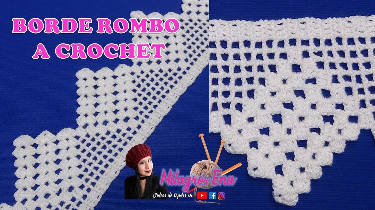 Borde N° 7, Orilla O Cenefa Tejido A Crochet Para Mantas, Toallas ...