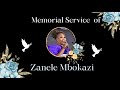 Zanele Mbokazi Memorial Service Live