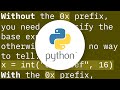 Convert hex string to integer in Python