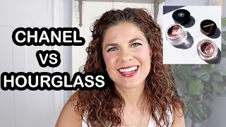 CHANEL ILLUSION D'OMRE EYESHADOW VS HOURGLASS SCATTERED LIGHT GLITTER EYESHADOW | WHICH IS BETTER?