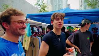 Messiah slides thru #magiccity #fleamarket asking people what they think! #whatchuthinktv