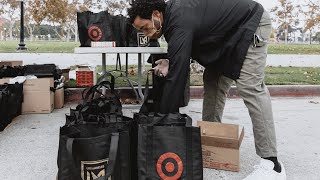 LAFC \u0026 Target Donate Thanksgiving Meal Boxes To Families In Need