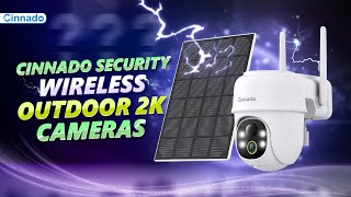 Cinnado Security Cameras Wireless Outdoor-2K Cameras for Home Security Outside Solar 🔥