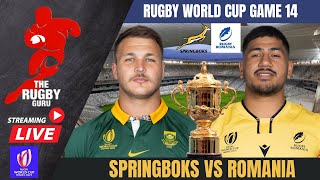 SPRINGBOKS VS ROMANIA LIVE RUGBY WORLD CUP 2023 COMMENTARY