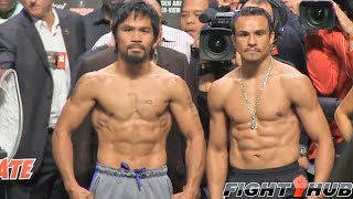 MANNY PACQUIAO VS JUAN MANUEL MARQUEZ 4 (FULL WEIGH IN & FACE OFF VIDEO)