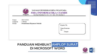 Cara Membuat Format Amplop Surat Yang Benar Di Word - ViDoe