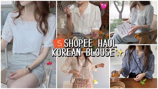 SHOPEE HAUL BLOUSE KOREA MURAH BERKUALITAS✨ | AESTHETIC BANGETT !!!✨