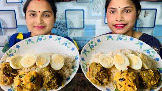 Bengali food eating show🔥aloo Bharata Bagan Bharata Egg 🥚delicious Bengali food eating show￼￼￼￼￼🤤