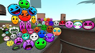 Lobotomy Dash and Geometry Dash Nextbots Family Chase me Gmod