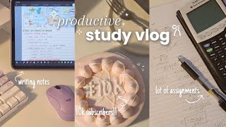 STUDY VLOG🎀doing assignments, 10k subscribers, \u0026 history notes | 1sy yr college