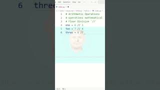 Python Tutorial For Beginners / Python learn / Arithmetic Operations Mathematical Floor Division Tag