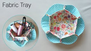 DIY 패브릭 트레이/꽃모양 패브릭 접시 만들기 - How to sew a cute Fabric Tray/Floral Fabric Plate