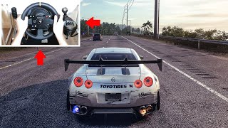 Nissan R35 GTR! Need for Speed Heat Steering Wheel + Pedals Gameplay!