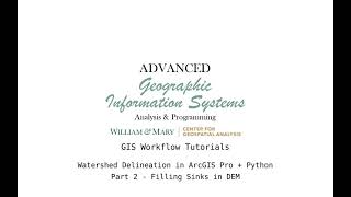 AdvGIS | GIS Workflow Tutorial | Part 2