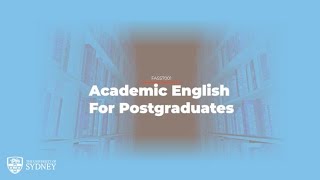 Academic English for Postgraduates (FASS7001)