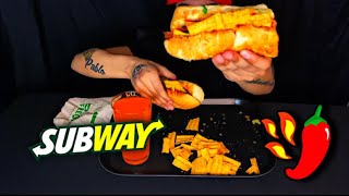 Subway Mukbang (Best Spicy Sub) - Subway Sunday