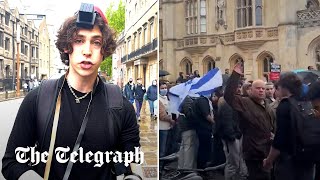 Israeli flagged ripped from Jewish student at Cambridge pro-Palestine protest