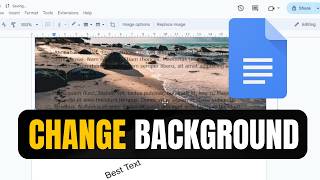 How To Change The Background in Google Docs | Add an Image Background