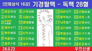 인체상식16강, 기경팔맥, 독맥, 독맥 이름 쉽게 이해하기, 우프 선생, 2024년 9월 23일, 월요일