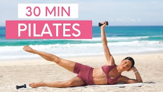 30 MIN FULL BODY WORKOUT || Power Pilates With Weights (Moderate)