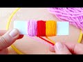 2 Super Easy Flower Craft Ideas with Wool - Hand Embroidery Amazing Trick - DIY Woolen Flowers