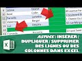 COMMENT INSÉRER / DUPLIQUER / SUPPRIMER DES LIGNES ET DES COLONNES DANS EXCEL