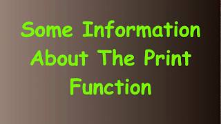 Python Tutorial For Beginners - Episode 2 - Print