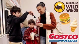 Tasting Buffalo Wild Wings for the First Time | Soft Serve from Costco | Heghineh